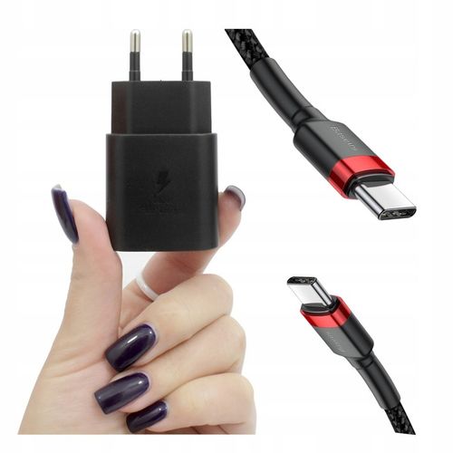 Szybka Ładowarka Sieciowa USB C 25W i Kabel Typu C Przewód 1m Baseus 60W na Arena.pl