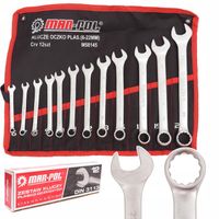 KLUCZE PŁASKO OCZKOWE 6-22mm ZESTAW KLUCZY PŁACHTA SATYNA 12EL