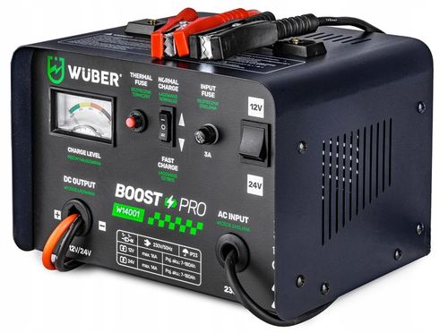 PROSTOWNIK AKUMULATOROWY 16A SAMOCHODOWY 7-180AH DO ŁADOWANIA 12V24V WUBER na Arena.pl