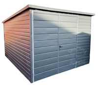 SCHOWEK - DOMEK OGRODOWY 3m x 2m - spad w tył -  antracyt  ID428 3x2