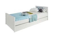 OLE białe łóżko matowe z dodatkowym łóżkiem - styl skandynawski