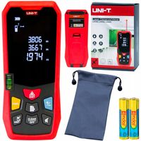 DALMIERZ LASEROWY MIERNIK CYFROWY MIARA 40M BATERIA AAA ZESTAW UNI-T LM40