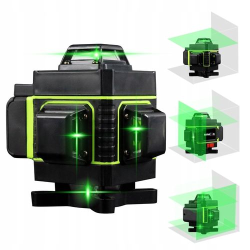 POZIOMNICA LASEROWA LASER KRZYŻOWY 4D 360 + STATYW 16 linii laserowych na Arena.pl
