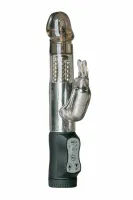 easytoys black rabbit - wibrujący model z 12 trybami i rotacją, czarny