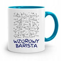 Dla Baristy Baristki Kawiarki Kubek Błękitny Z Nadrukiem Ze Zdjęciem