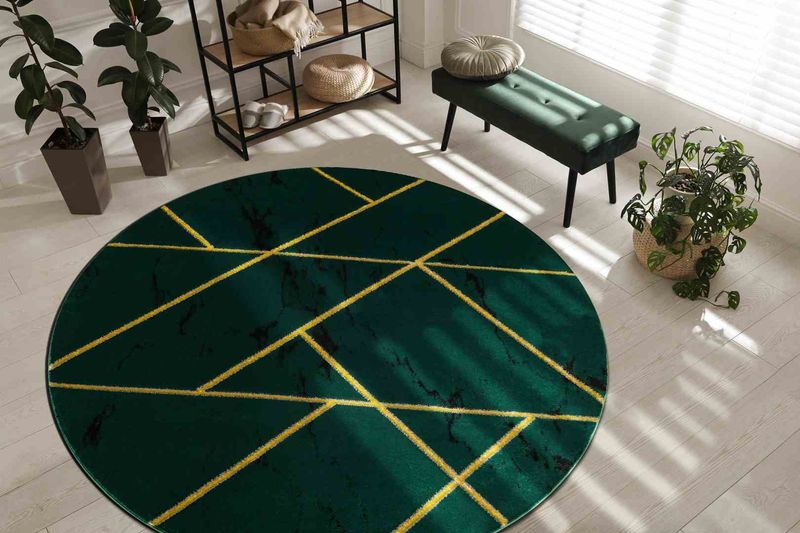 RUG/LU/ESTEMA/MARBLEGEO/BOTTLEGREEN+GOLD/R120 zdjęcie 2
