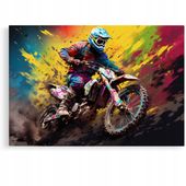 2 x Obraz 120x80 samochody motor cross aprilla kawasaki enduro abstrakcja a