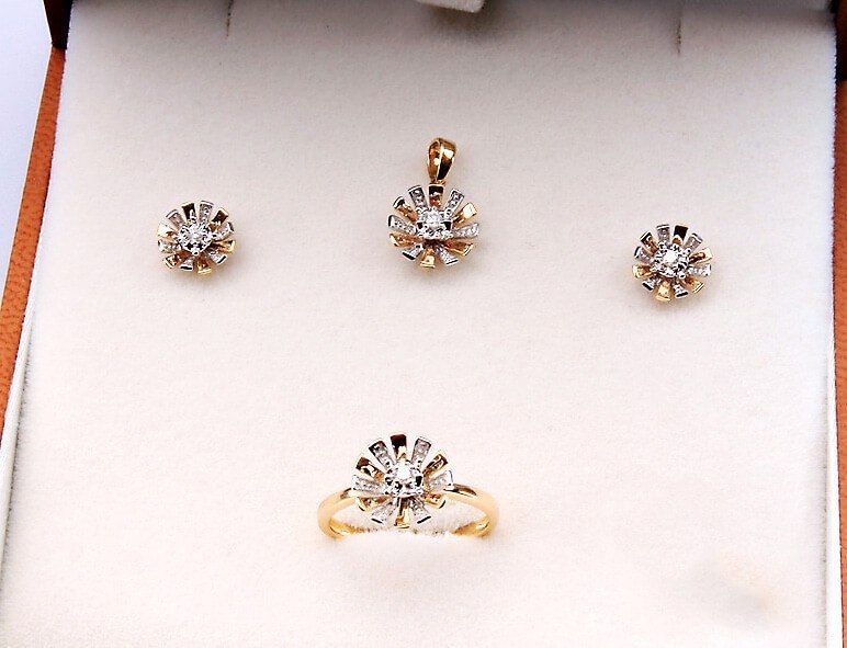 Emaga Złoty pierścionek PXD1876 - Diament zdjęcie 4