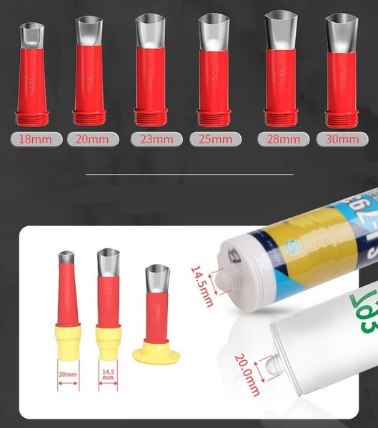 Końcówki do Silikonu Dysza Wyciskacz Tubowy Pistolet do Silikonu Aplikator zdjęcie 5