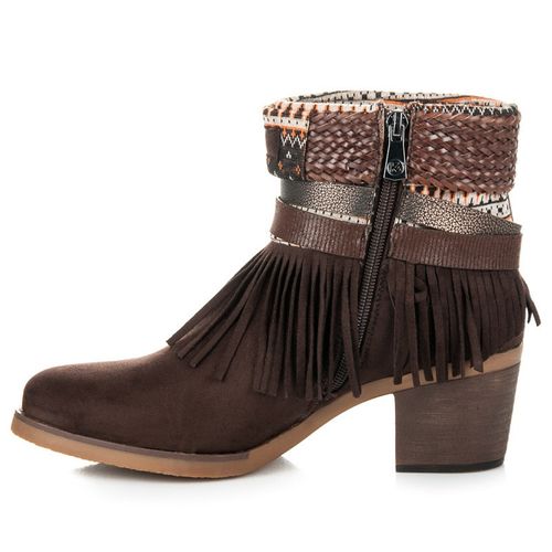 Zamszowe Botki Boho r.39 na Arena.pl