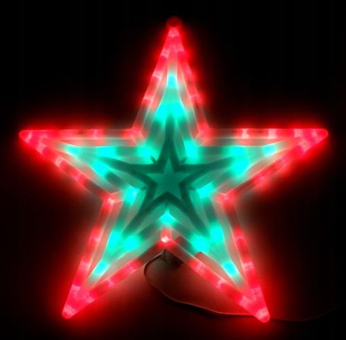 OZDOBA ŚWIĄTECZNA LED GWIAZDA MULTIKOLOR ! na Arena.pl