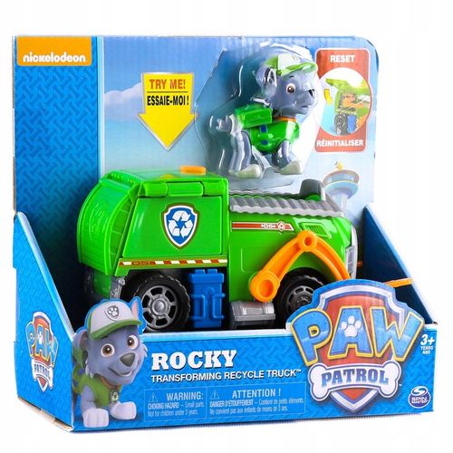PSI PATROL TRANSFORMUJĄCA ŚMIECIARKA FIGURKA ROCKY na Arena.pl