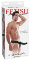 fetish fantasy series uprząż z anatomiczną nakładką 20 cm czarna