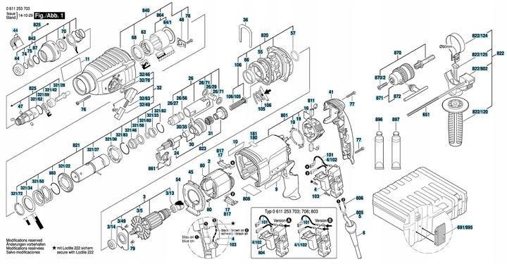 MŁOTOWIERTARKA 2800W SDS+ 2xGŁOWICA 16WIERTEŁ zdjęcie 7