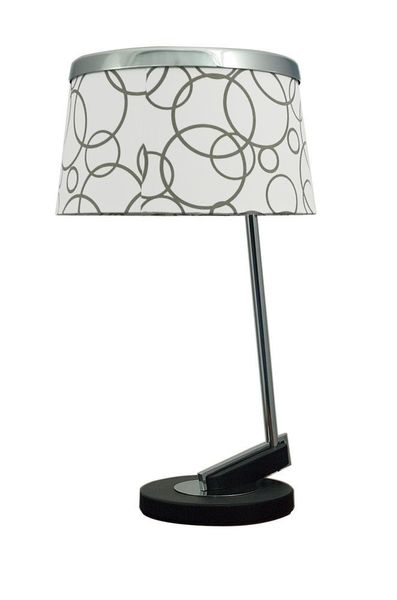 Impresja lampka 1*60W E27 biała chrom zdjęcie 1
