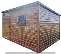 Schowek - domek ogrodowy 4x2,5m - drzwi - okno - drewnopodobny SO150