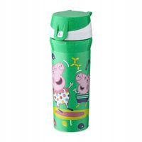 BIDON DZIECIĘCY ZIELONY ŚWINKA PEPPA 500ML PLASTIKOWE DO SZKOŁY DLA DZIECI