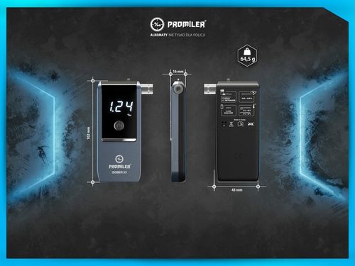 Alkomat PROMILER iSober 30 Kalibracja w dniu wysyłki + KAMIZELKA na Arena.pl