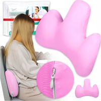 PODUSZKA LĘDŹWIOWA RÓŻOWA DO SAMOCHODU FOTEL SOFA UNIKATOWA MEDI SLEEP