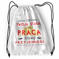 Plecak Dla Twojej Starej Sportowy Szkolny Worek Z Nadrukiem Ze Zdjęciem