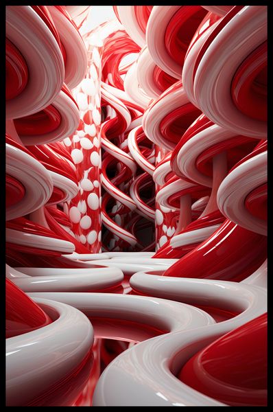 Plakat 53x81cm Czerwone Wiry zdjęcie 2