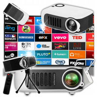 PROJEKTOR RZUTNIK MINI PRZENOŚNY Multimedialny Na Ścianę do komputera 1080P