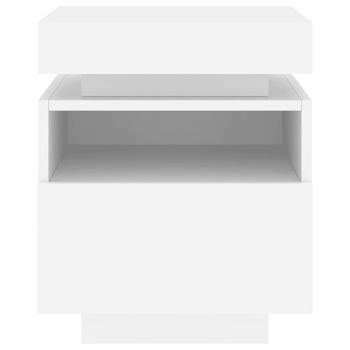 Szafka nocna z oświetleniem LED, biała, 40x39x48,5 cm na Arena.pl