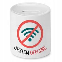 Skarbonka Informatyka Proramisty Jestem Offline Z Nadrukiem Ze Zdjęciem