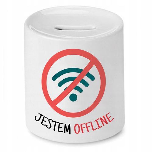 Skarbonka Informatyka Proramisty Jestem Offline Z Nadrukiem Ze Zdjęciem na Arena.pl