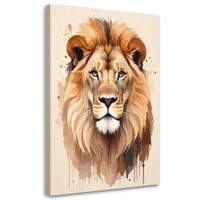 Obraz do salonu biura jadalni, Lew portret zwierzęta afrykańskie