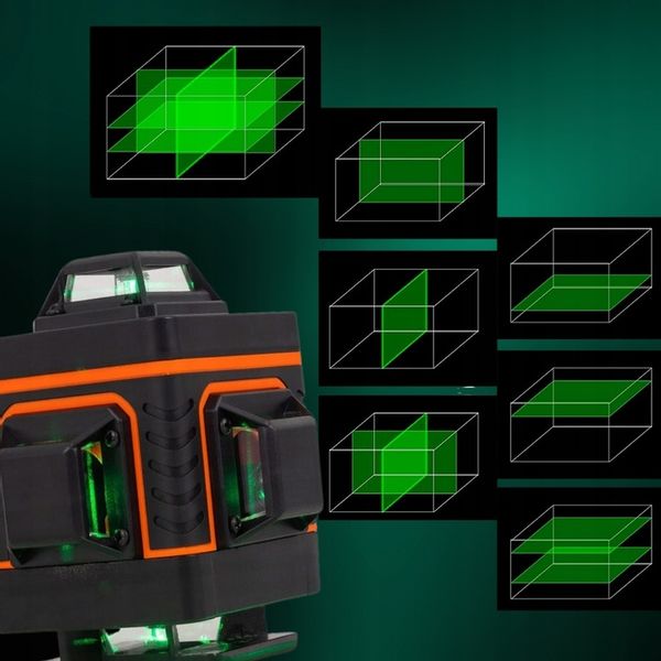 POZIOMICA LASEROWA BLOKADA WAHADŁA 360 LASER KRZYŻOWY DUŻY STATYW +BATERIE zdjęcie 11