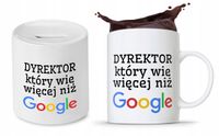 Zestaw Skarbonka + Kubek Dla Dyrektora Prezent Z Nadrukiem Ze Zdjęciem