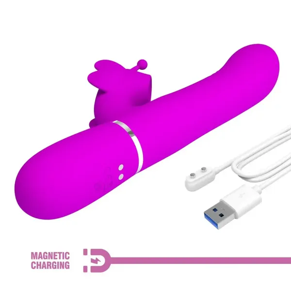 Pretty Love Butterfly Clit Vibrator Pink zdjęcie 2
