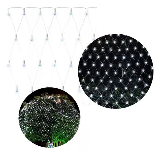 Siatka LED BIAŁA ZIMNA LAMPKI choinkowe KURTYNA 2,5x2,5m 230V na Arena.pl