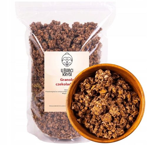 GRANOLA CZEKOLADOWA 1 KG BEZ OLEJU PALMOWEGO MUSLI PŁATKI ŚNIADANIOWE MUSLI na Arena.pl