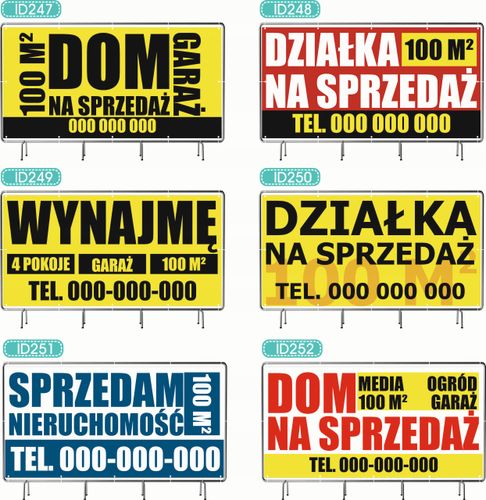 BANER REKLAMOWY 130x80cm oczkowany projekt w cenie USŁUGI KAMIENIARSKIE na Arena.pl