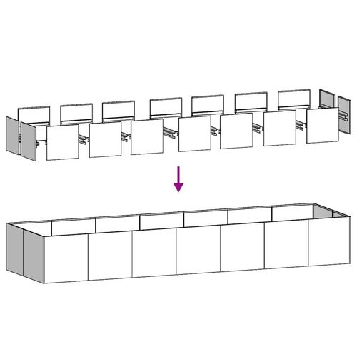 Doniczka Antracyt 280x80x40 cm Stal na Arena.pl