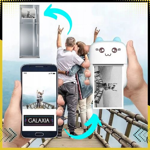 Mini Drukarka Termiczna DRUKUŚ ORYGINALNY Do Zdjęć Przenośna + 11 ROLEK na Arena.pl