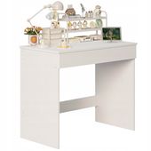 Birou de calculator alb cu sertar, stil loft modern, 90cm, MUVU