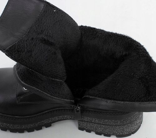 9066 CZARNE DAMSKIE OCIEPLANE BOTKI GLANY WORKERY ZAMEK 38 na Arena.pl