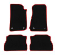 Dywaniki welurowe CARLUX-RED do Jeep Wrangler IV Rubicon 2017- czarne