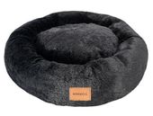 Przytulne włochate legowisko dla psa - Mimiko Pets Shaggy L 60cm czarne