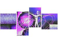 45CM 120CM ZEGAR 4 ELEM BEZKRESNE UCZUCIA FIOLECIE ŚCIENNY