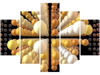 105CM 150CM OBRAZ 5 ELEM ORANGE MATRIX DRUK