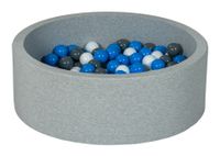 Suchy basen dla dziecka z piłeczkami 200szt (biały,niebiski,szary)