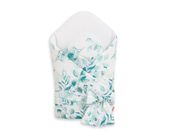 Rożek dla niemowląt z wiązaniem 2w1 usztywniany i miękki - eucaliptus mint