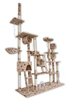 17038 Drapak dla kota 255 cm beż plac zabaw hamak domek