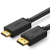 przejściówka kabel z displayport na hdmi 4k 30hz 32 awg 1.5m czarny