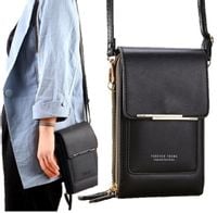 MINI TOREBKA PORTFEL KOPERTÓWKA NA TELEFON PORTMONETKA CZARNA