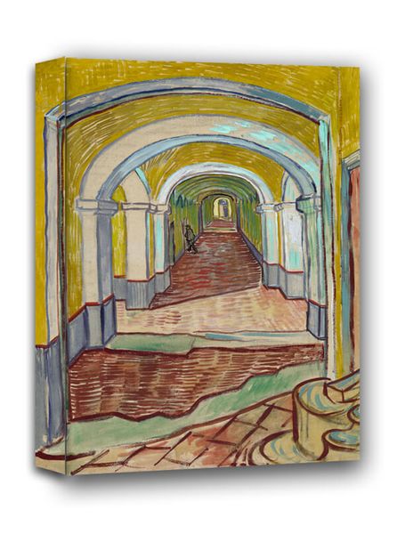Corridor in the Asylum, Vincent van Gogh - obraz na płótnie 70x100 cm zdjęcie 1